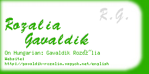 rozalia gavaldik business card